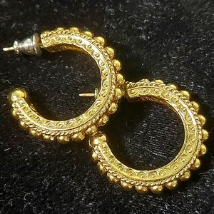 Golden Hoop Earrings